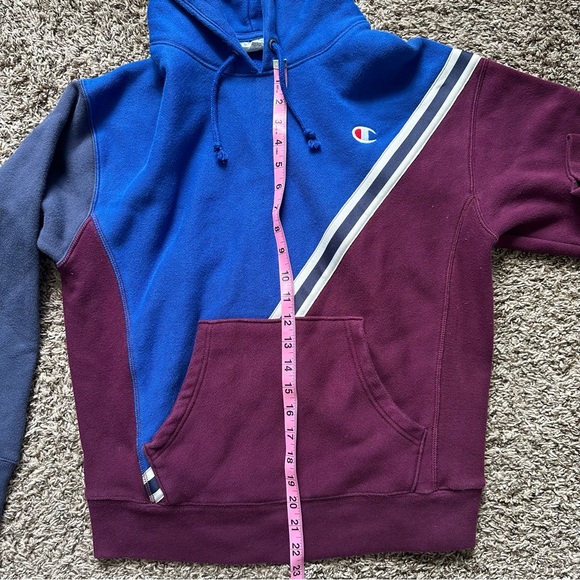 Champion Color Block Pullover Hooded Sweatshirt Women's Large - Picture 4 of 12